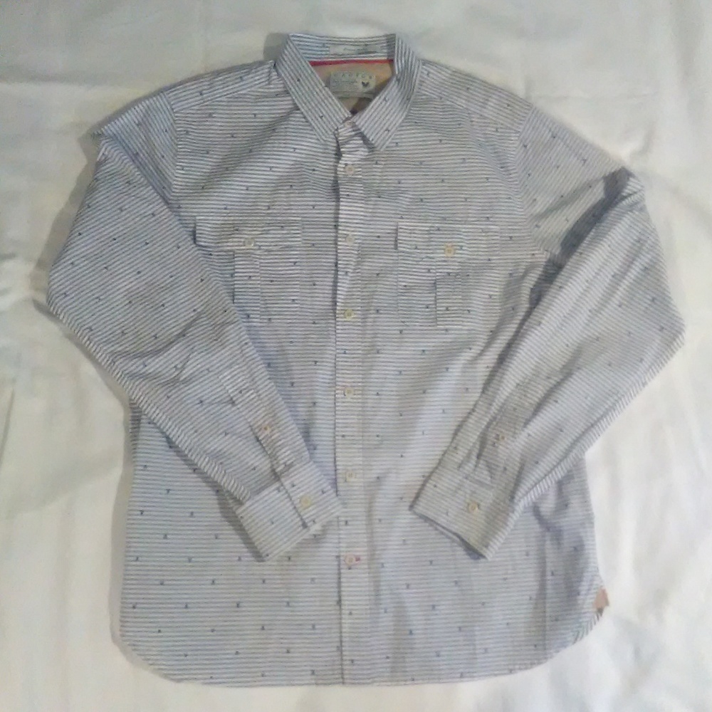 Cactus Men's Button  down skull shirt size LG